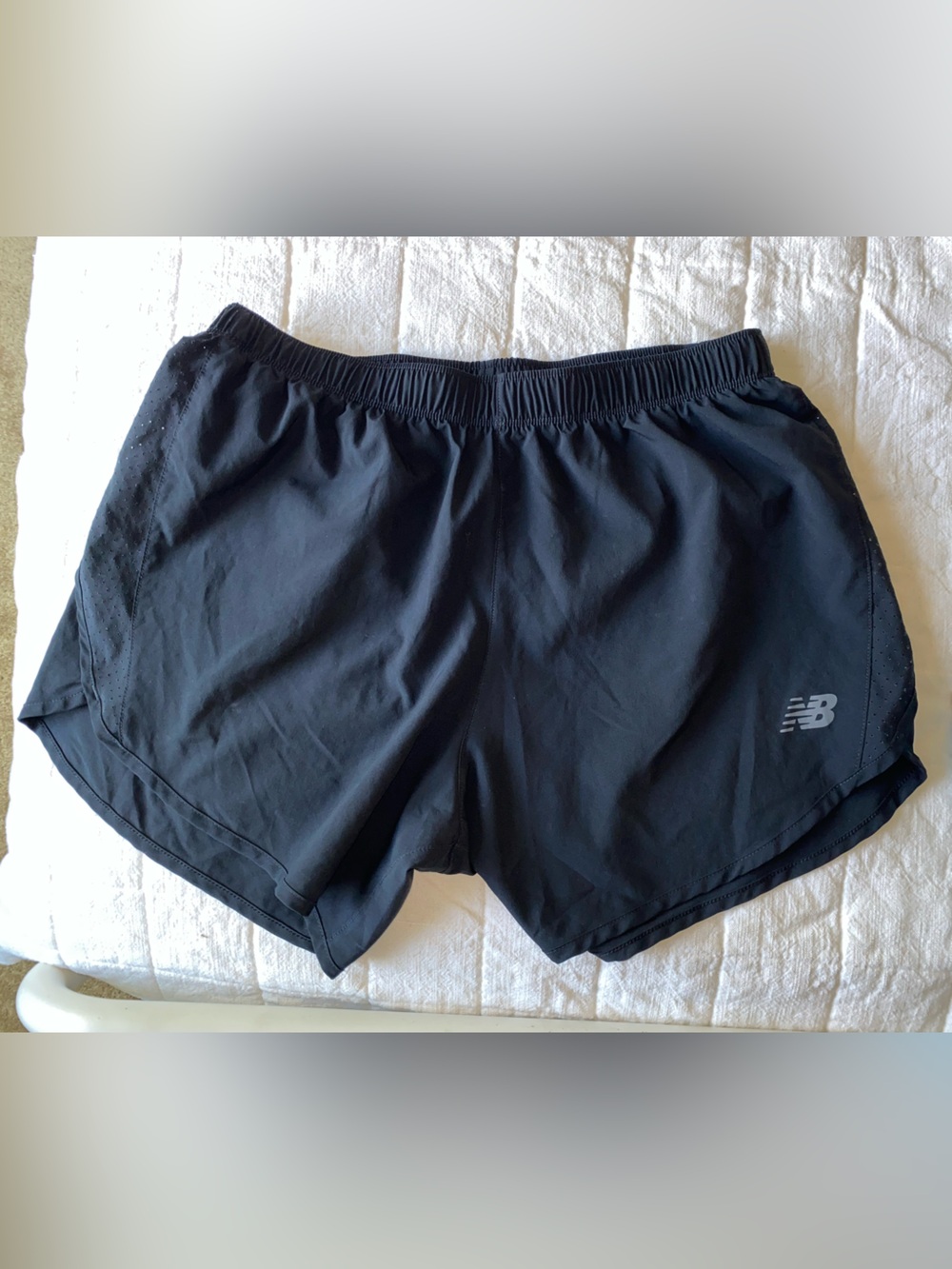 New Balance Black Athletic Shorts with Elastic Waistband